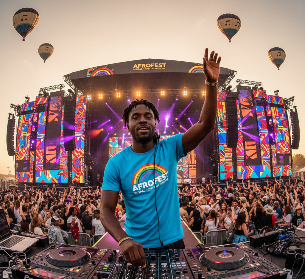 DJ at Cheshire Afrofest